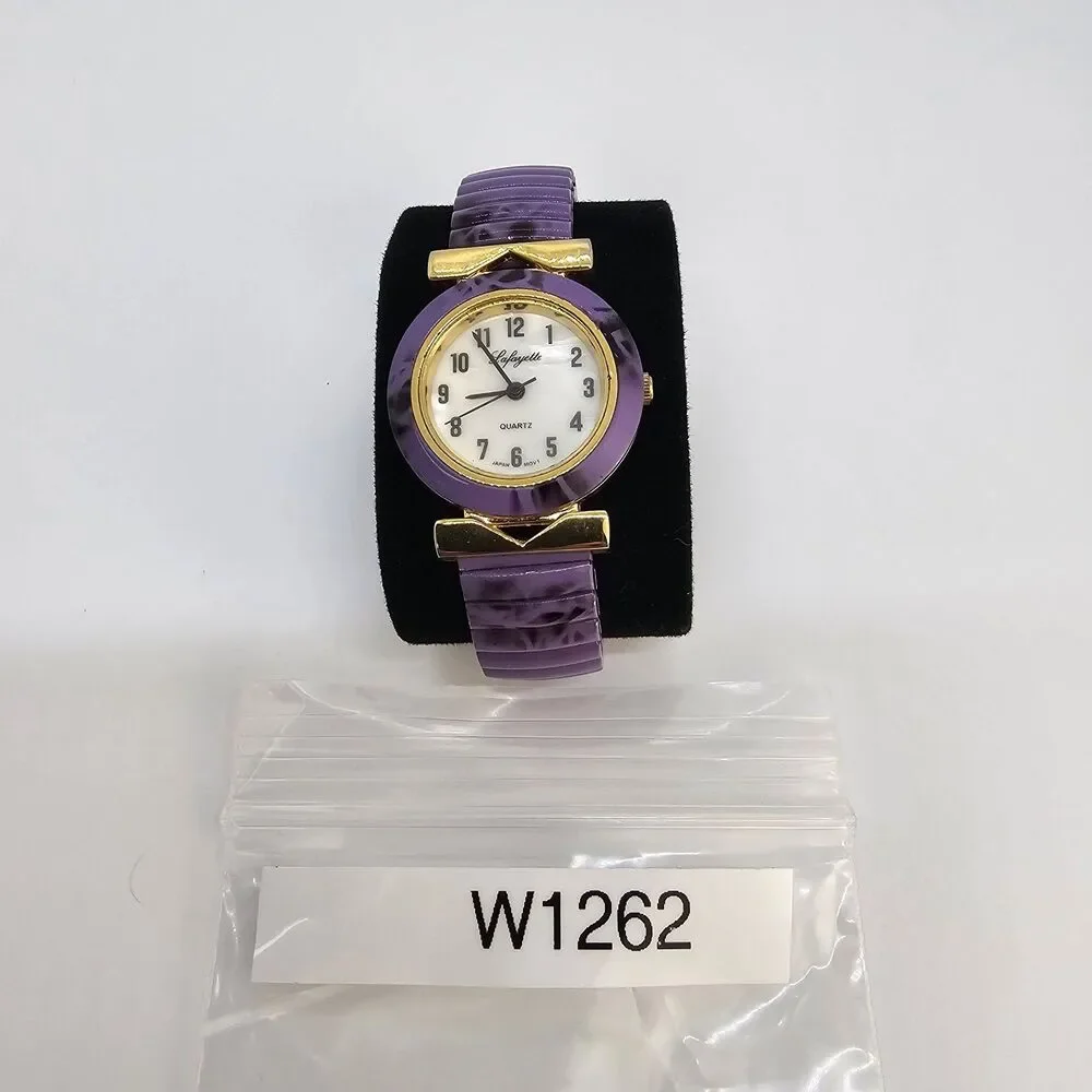 Lafayette Women's‎ Watch 27MM Cream Dial Purple Expandable Band 6